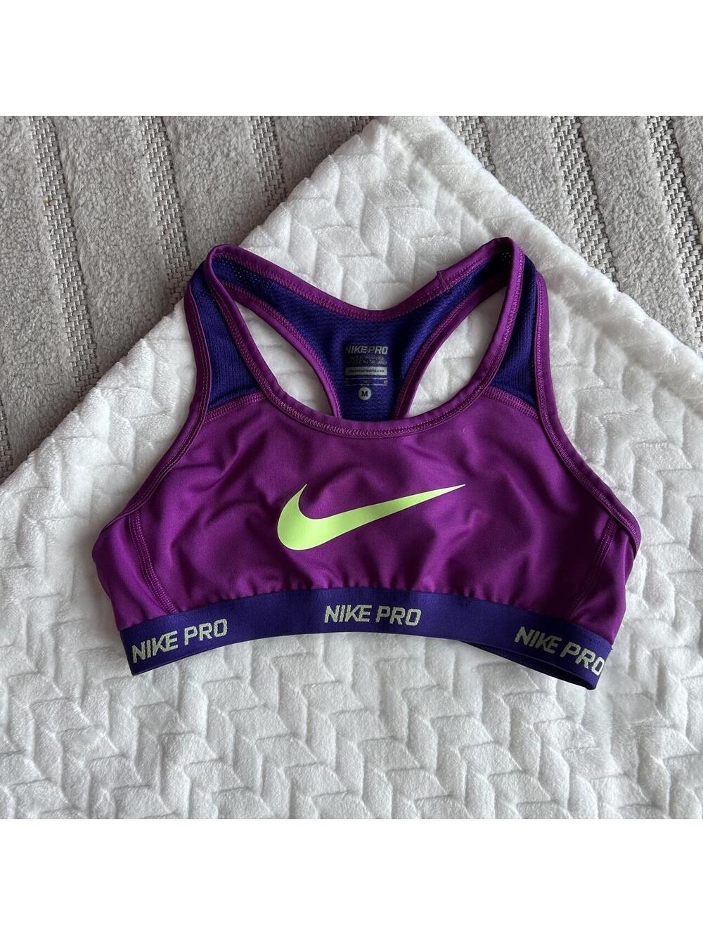 Nike Pro purple sports bra in size M #activewear #fitness